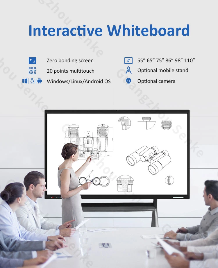 OEM Manufacturers Ifpd Ifp Android Windows 65 75 86 98 100 Inch 4K Display Smart Board Touch Screen Digital All in One PC Interactive Flat Panel for Education