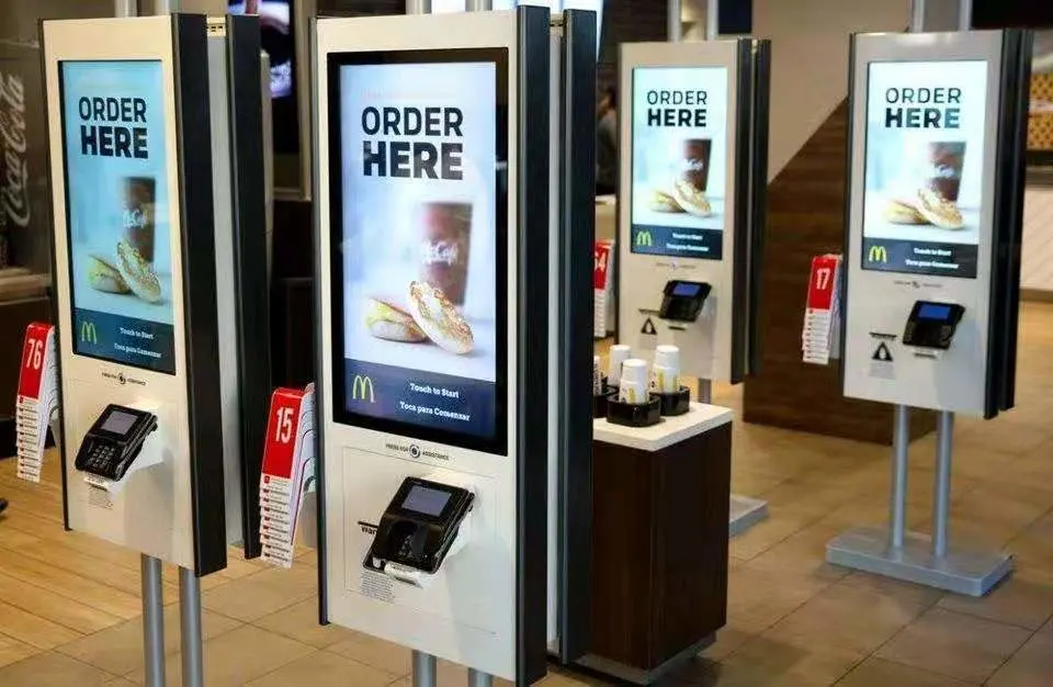 Touch Screen One Time Checkout Machine Ordering Restaurant Self Order Kiosk Restaurant Kiosk