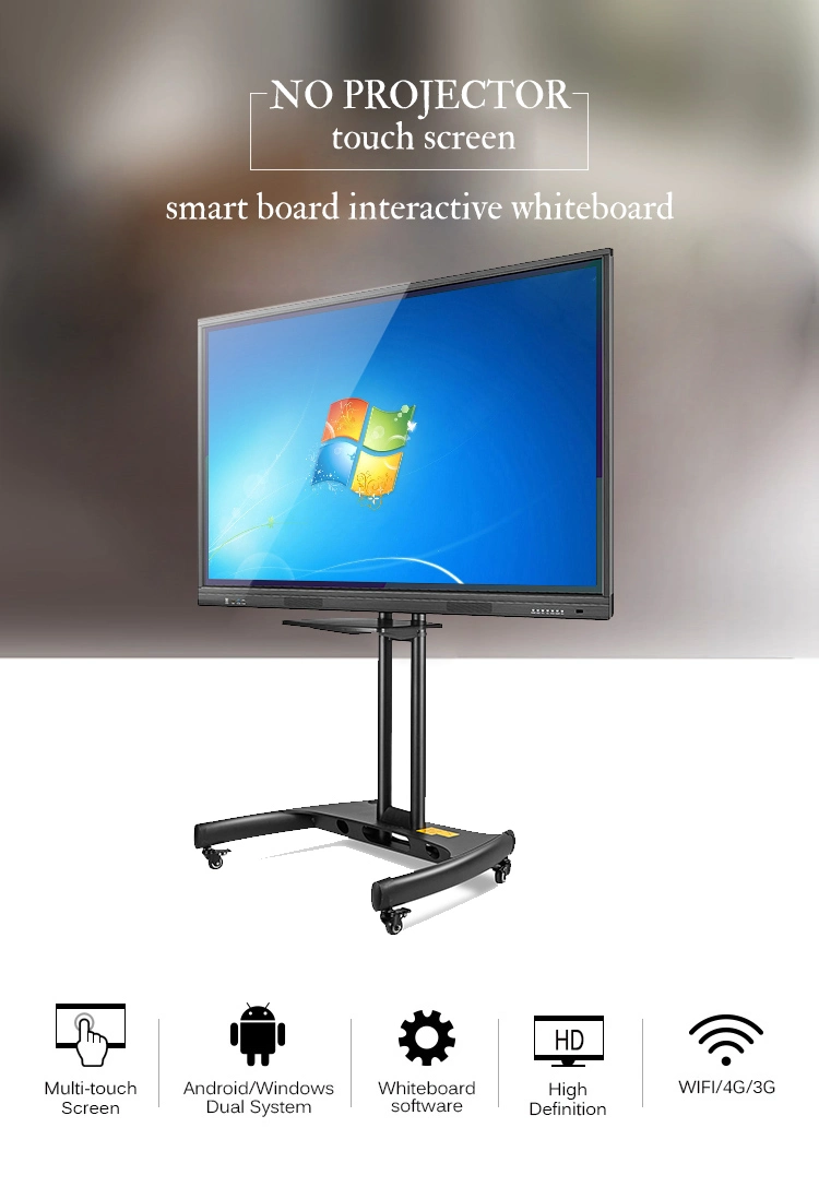 High Quality Electric Nano Blackboard LED Touch Screen Writing Smart Board Interactive Whiteboard