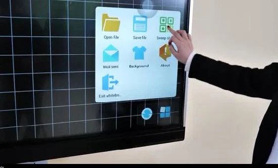 Lavagna interattiva da 65 pollici con touch screen, lavagna per riunioni didattiche, lavagna intelligente