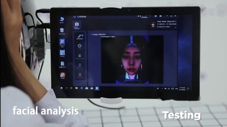 Analizzatore della pelle del viso, specchio digitale, lente d'ingrandimento magica portatile, dispositivo per test della pelle di bellezza 3D del viso