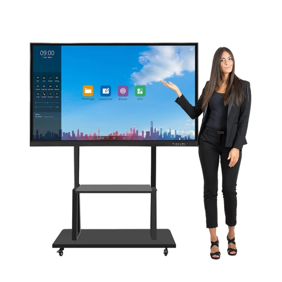 Produttore OEM Ifpd IFP Android Windows 65 75 86 98 Display 4K da 100 pollici Smart Board Touch Screen Digitale All in One PC Schermo piatto interattivo per l'istruzione