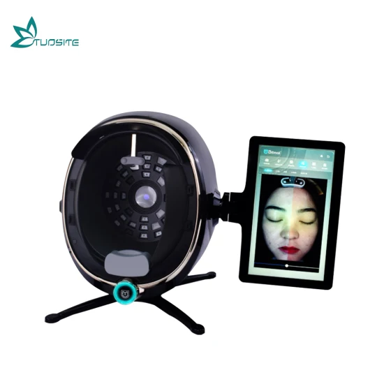 Rilevatore di pelle 3D Attrezzatura medica per scanner per analisi dell'umidità della pelle profonda del viso digitale a 8 spettro