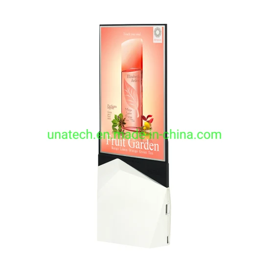 Segnaletica digitale LCD touchscreen capacitivo sottile bifacciale a forma di diamante