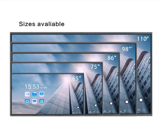 Ikinor Dual OS Android 11.0 Smart Board con display touch screen IR interattivo a schermo piatto da 75 pollici per l'insegnamento